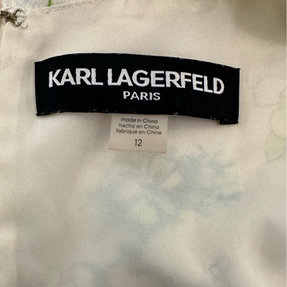 Karl Lagerfeld Floral Ruffled Midi Dress Size 12 - Picture 7 of 7